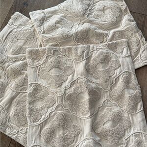 Textured Cream Decorative Pillow Covers